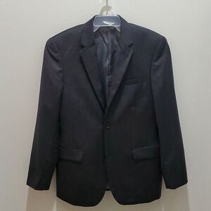 MONTEFINO SUIT JACKET, Sz 36R, DARK GRAY, 100% MERINO WOOL